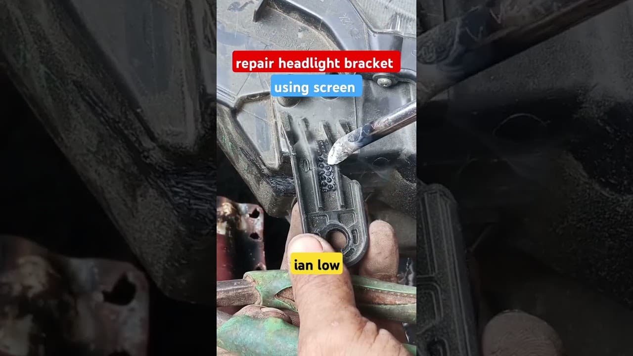 Repair headlight bracket using screen 🔥 #bodyrepair #autorepair #mechanic #welding #welder