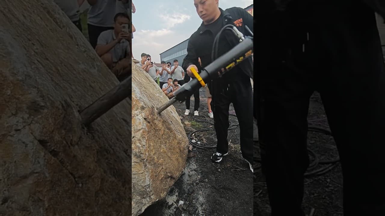 Rock Breaker 🪨 New Tool 🔧 #cage #automobile #hitachizaxisbelahjalan #drillingtools #constructionequi